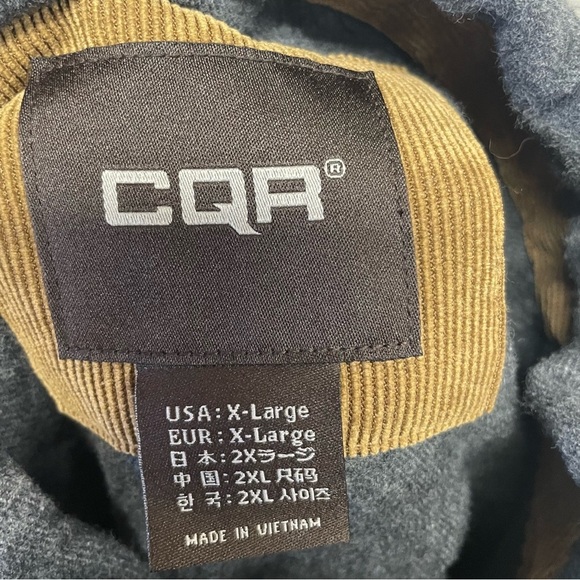 CQR men’s gray flannel button up long sleeve shirt XL cotton casual - Picture 5 of 6